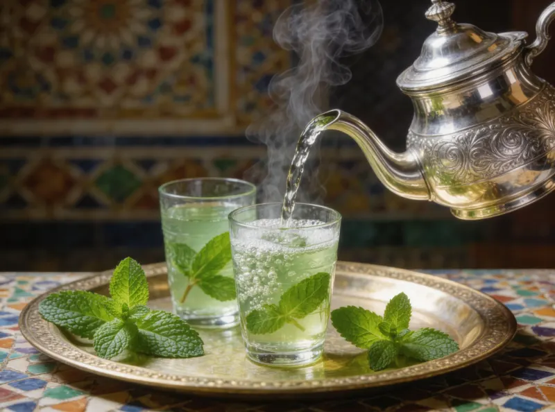 Thé à la menthe et à l'absinthe (chiba)